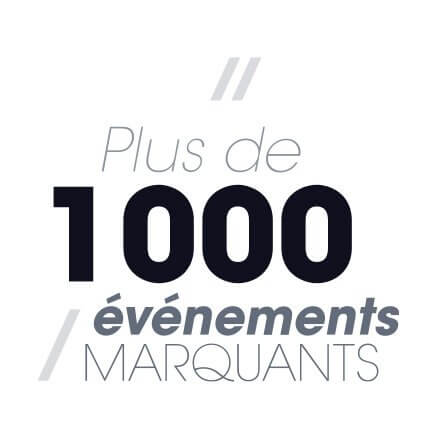 Plus de 1000 événements marquants