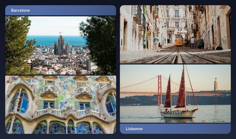 Destinations Mice Barcelone Lisbonne